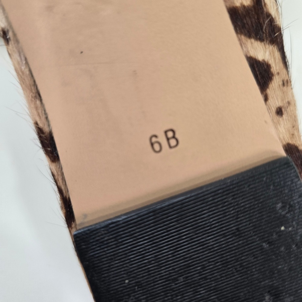 Talbots Calf Hair Animal Print Pointed Toe Ballet Flats Leopard Womens 6B - Picture 9 of 11